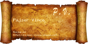 Pajzer Vince névjegykártya